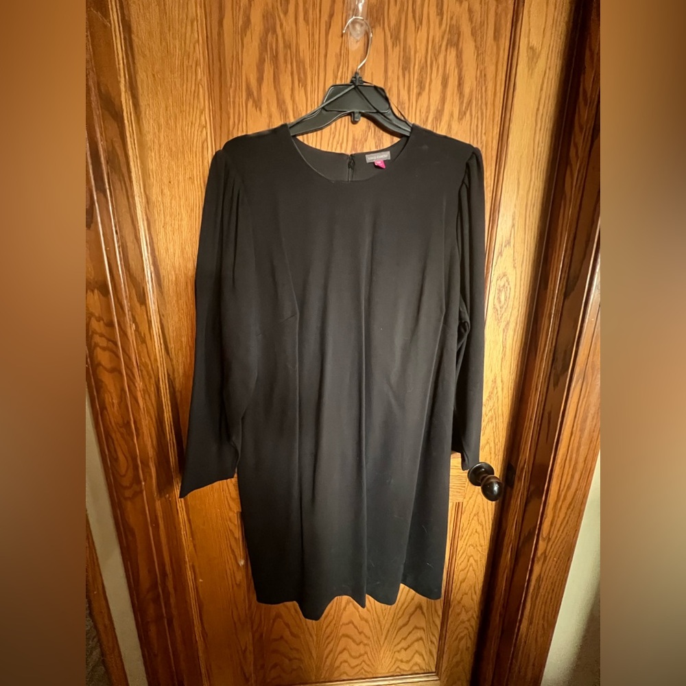 Elegant Black Long Sleeve Plus Size Dress